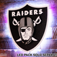 LAS VEGAS RAIDERS SHIELD 3D VINTAGE METAL WALL ART - 21.5" X 20.5"