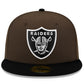LAS VEGAS RAIDERS SUPER BOWL XV MOCHA CUSTOM 59FIFTY FITTED HAT - BROWN/BLACK