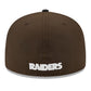 LAS VEGAS RAIDERS SUPER BOWL XV MOCHA CUSTOM 59FIFTY FITTED HAT - BROWN/BLACK