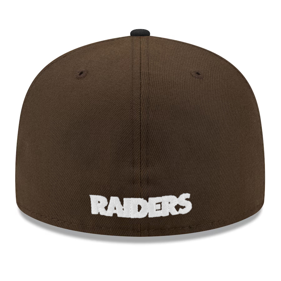 LAS VEGAS RAIDERS SUPER BOWL XV MOCHA CUSTOM 59FIFTY FITTED HAT - BROWN/BLACK