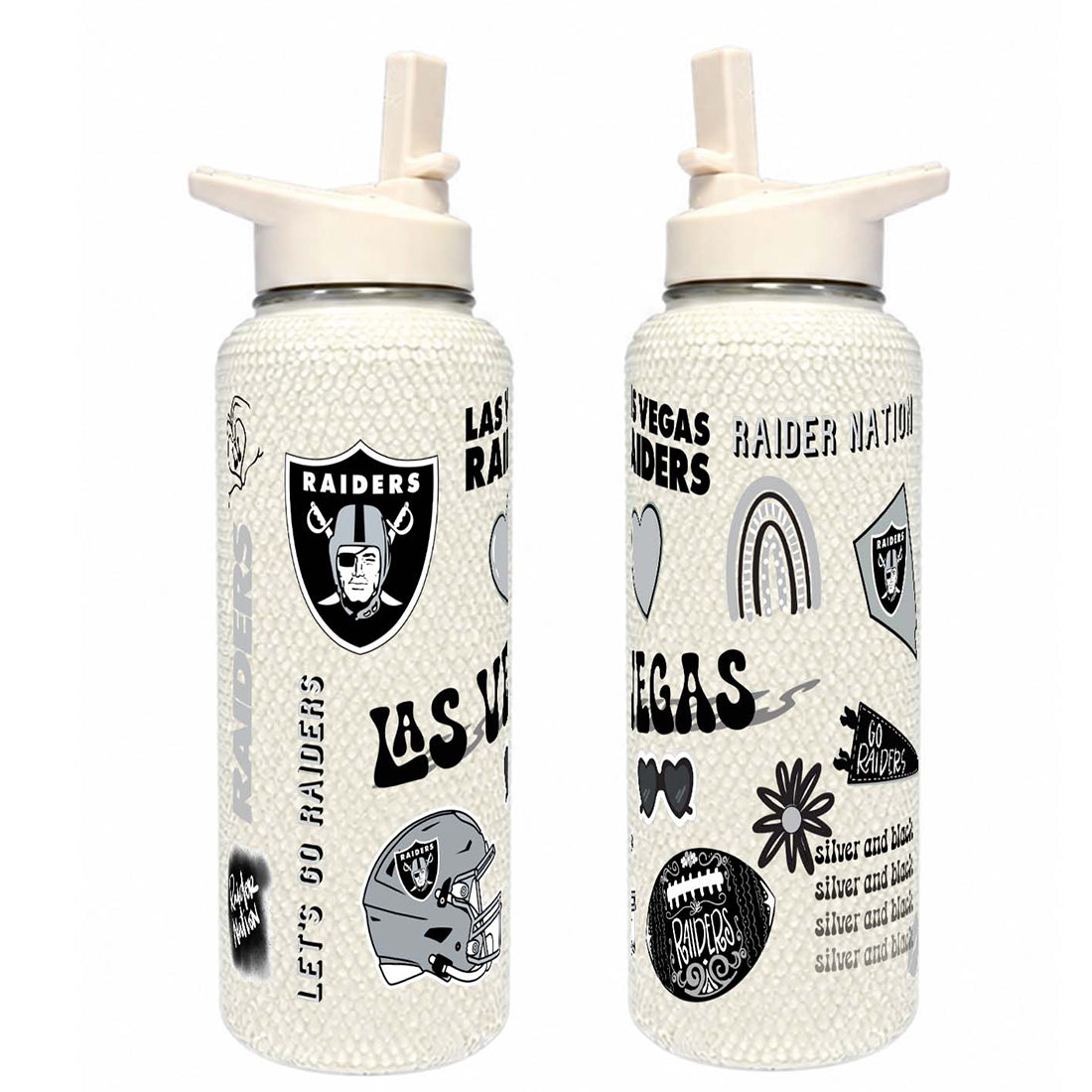 LAS VEGAS RAIDERS THE MEMORY COMPANY 34 OZ. BLING QUENCHER BOTTLE