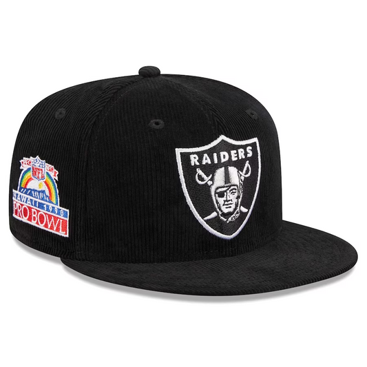 LAS VEGAS RAIDERS THROWBACK CORD 59FIFTY FITTED HAT