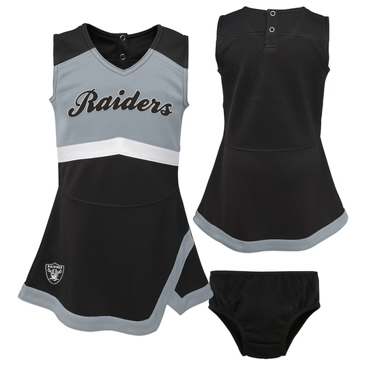 LAS VEGAS RAIDERS TODDLER CHEER CAPTAIN SET WITH BLOOMERS