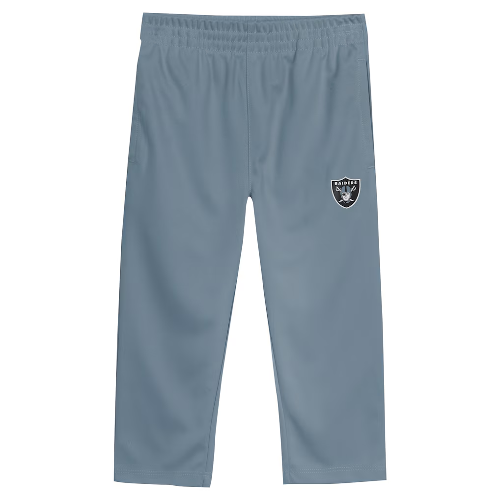 LAS VEGAS RAIDERS TODDLER OUTERSTUFF RED ZONE T-SHIRT & PANT SET - BLACK/GRAY