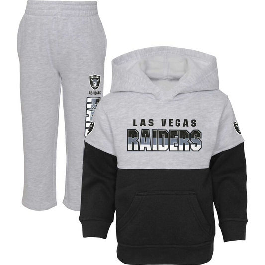 LAS VEGAS RAIDERS TODDLER PLAYMAKER FLEECE HOODED SWEATSHIRT AND PANT SET