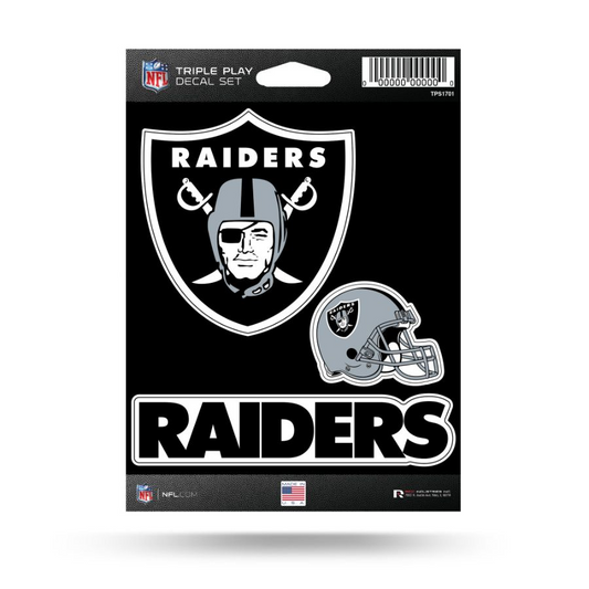 LAS VEGAS RAIDERS TRIPLE PLAY DECAL SET