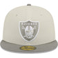 LAS VEGAS RAIDERS  TWO-TONE COLOR PACK 59FIFTY FITTED HAT - STONE/GRAY