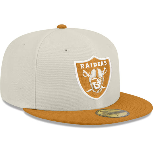 LAS VEGAS RAIDERS TWO-TONE COLOR PACK 59FIFTY FITTED HAT - STONE/LIGHT BRONZE