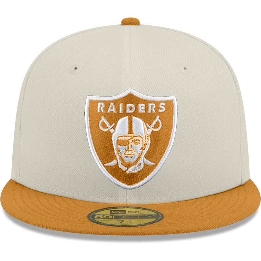 LAS VEGAS RAIDERS TWO-TONE COLOR PACK 59FIFTY FITTED HAT - STONE/LIGHT BRONZE