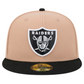 LAS VEGAS RAIDERS TWO-TONE EVERGREEN BASIC 59FIFTY FITTED HAT - CAMEL/BLACK