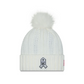 LAS VEGAS RAIDERS WOMEN'S 2024 NFL SALUTE TO SERVICE CUFFED KNIT BEANIE WITH POM - ARTIC WHITE/GRAPHITE