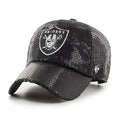 LAS VEGAS RAIDERS WOMEN'S '47 BRAND DAZZLE LOGO CLEAN UP ADJUSTABLE HAT - BLACK