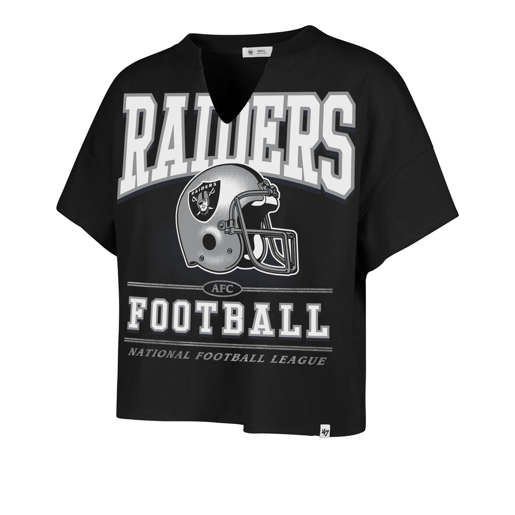 LAS VEGAS RAIDERS WOMEN'S '47 BRAND ELATION OVERSIZED NOTCH T-SHIRT - ROYAL BLUE