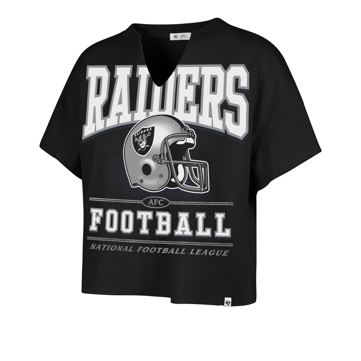LAS VEGAS RAIDERS WOMEN'S '47 BRAND ELATION OVERSIZED NOTCH T-SHIRT - ROYAL BLUE