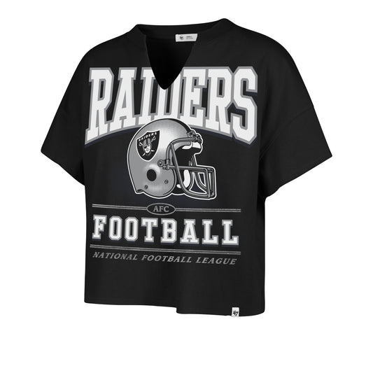 LAS VEGAS RAIDERS WOMEN'S '47 BRAND ELATION OVERSIZED NOTCH T-SHIRT - ROYAL BLUE