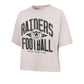 LAS VEGAS RAIDERS WOMEN'S '47 HISTORIC WINDTHROW RAVINE CROPPED T-SHIRT - MOJAVE