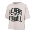 LAS VEGAS RAIDERS WOMEN'S '47 BRAND HISTORIC WINDTHROW RAVINE CROPPED T-SHIRT - MOJAVE
