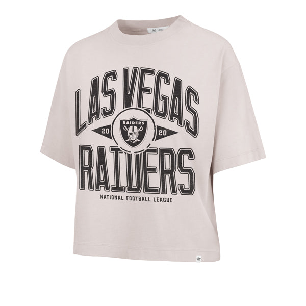 LAS VEGAS RAIDERS WOMEN'S '47 BRAND WINDTHROW RAVINE CROPPED T-SHIRT - MOJAVE