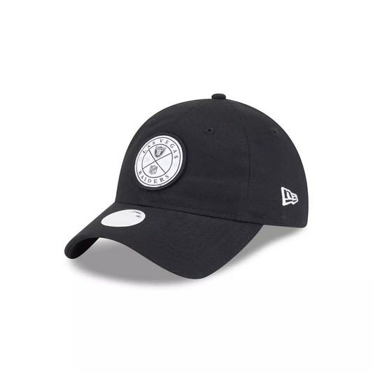 LAS VEGAS RAIDERS WOMEN'S BLOOM 9TWENTY ADJUSTABLE HAT - BLACK