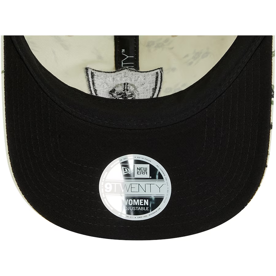 LAS VEGAS RAIDERS WOMEN'S BLOOM 9TWENTY ADJUSTABLE HAT - CREAM
