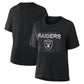 LAS VEGAS RAIDERS WOMEN'S DOWN BY CONTACT T-SHIRT - BLACK