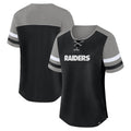 LAS VEGAS RAIDERS WOMEN'S FANATICS BRANDED CURL ROUTE T-SHIRT - BLACK