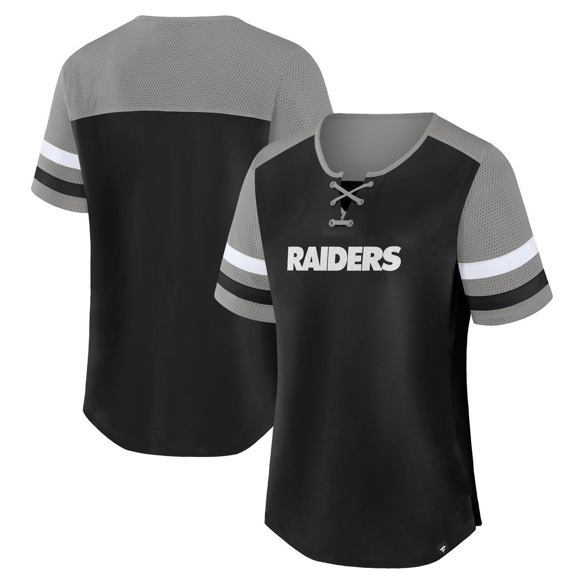 LAS VEGAS RAIDERS WOMEN'S FANATICS BRANDED CURL ROUTE T-SHIRT - BLACK