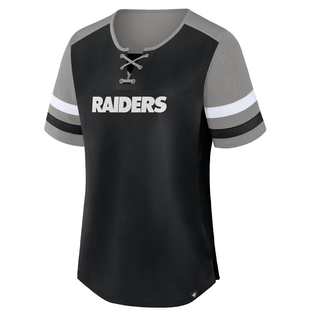 LAS VEGAS RAIDERS WOMEN'S FANATICS BRANDED CURL ROUTE T-SHIRT - BLACK