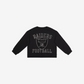 LAS VEGAS RAIDERS WOMEN'S FOCO RHINESTONE LOGO OVERSIZED CREW NECK SWEATSHIRT - BLACK