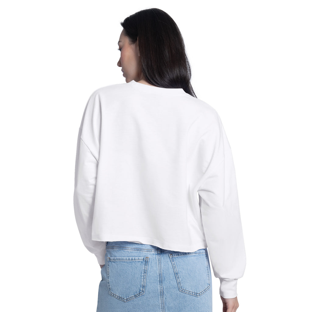 LAS VEGAS RAIDERS WOMEN'S G-III 4HER BY CARL BANKS BLEACHERS SWEATSHIRT - WHITE