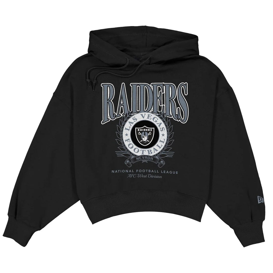 LAS VEGAS RAIDERS WOMEN'S NEW ERA LAUREL PULLOVER HOODED SWEATSHIRT - BLACK