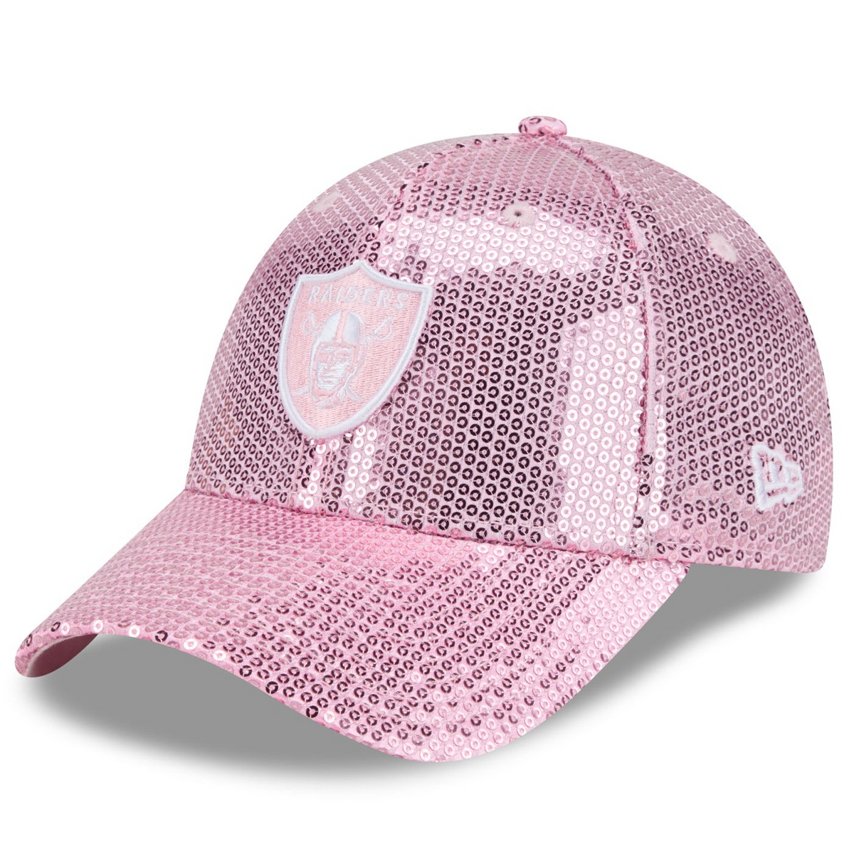 LAS VEGAS RAIDERS WOMEN'S SEQUIN 9FORTY ADJUSTABLE HAT - PINK