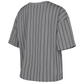 LAS VEGAS RAIDERS WOMEN'S THROWBACK PINSTRIPE CROPPED T-SHIRT - GREY