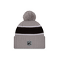 LAS VEGAS RAIDERS YOUTH 2024 NFL SIDELINE CUFFED KNIT BEANIE WITH POM - GRAPHITE