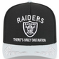 LAS VEGAS RAIDERS YOUTH 2025 NFL DRAFT 9FIFTY A-FRAME SNAPBACK HAT - BLACK/GRAY