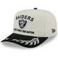 LAS VEGAS RAIDERS YOUTH 2025 NFL DRAFT 9FIFTY A-FRAME SNAPBACK HAT - CHROME WHITE/BLACK