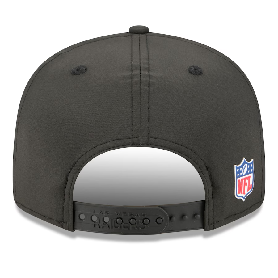 LAS VEGAS RAIDERS YOUTH 2025 NFL SIDELINE 9FIFTY SPLIT SNAPBACK HAT - BLACK