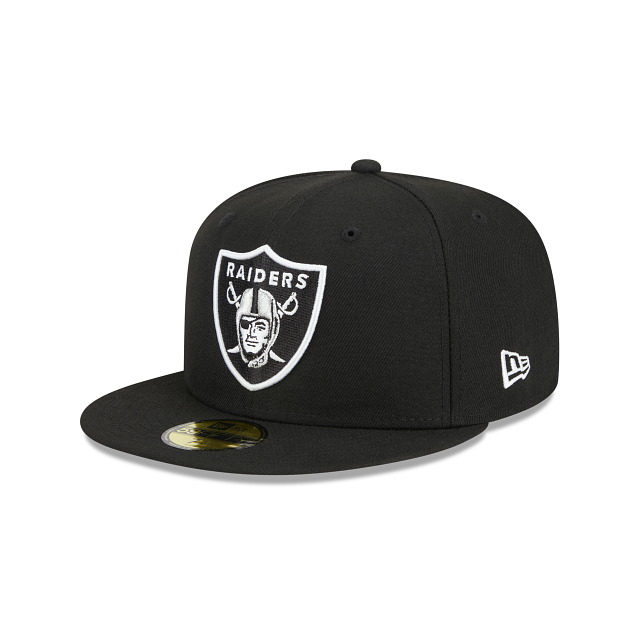 LAS VEGAS RAIDERS YOUTH EVERGREEN BASIC 59FIFTY FITTED HAT - BLACK
