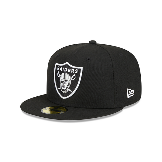 LAS VEGAS RAIDERS YOUTH EVERGREEN BASIC 59FIFTY FITTED HAT - BLACK