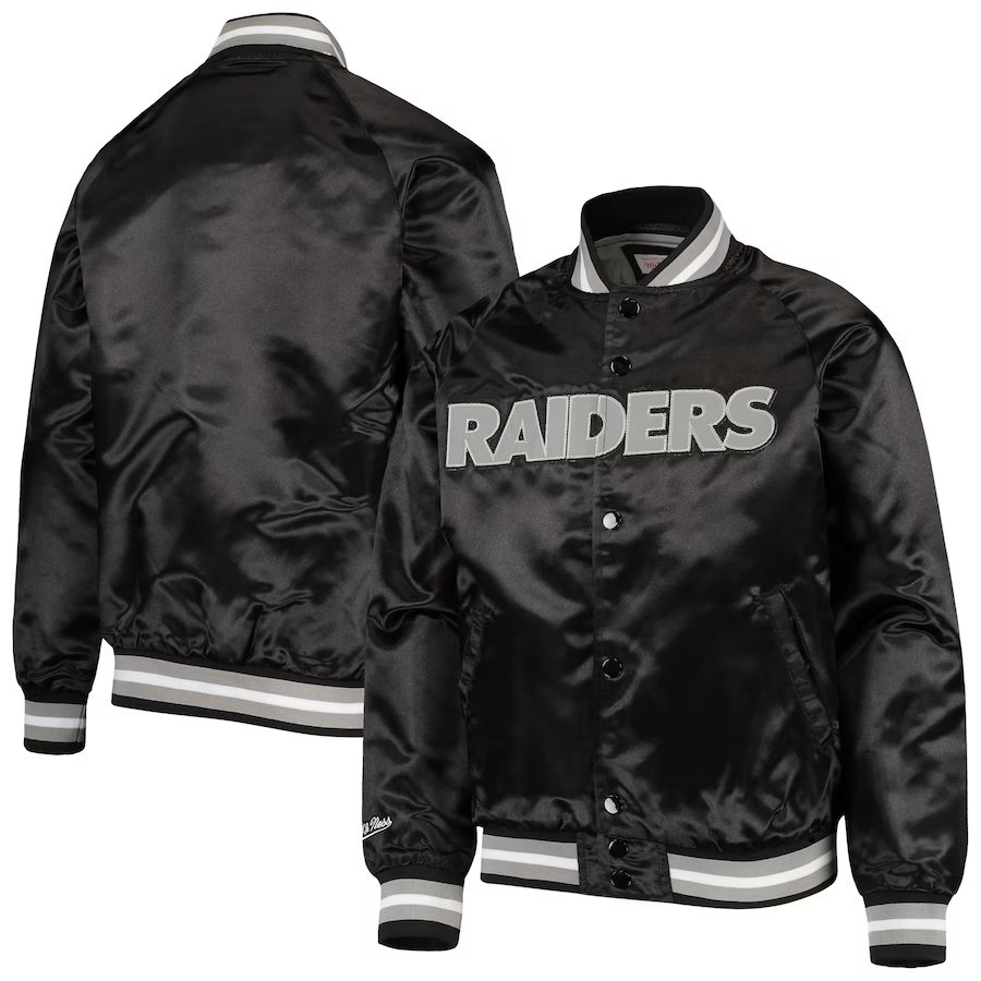 LAS VEGAS RAIDERS YOUTH LIGHTWEIGHT SATIN JACKET