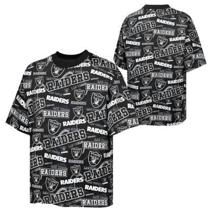 LAS VEGAS RAIDERS YOUTH OUTERSTUFF SHIFT T-SHIRT - BLACK