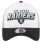 LAS VEGAS RAIDERS YOUTH STREAK A-FRAME 9FORTY ADJUSTABLE HAT - WHITE/BLACK