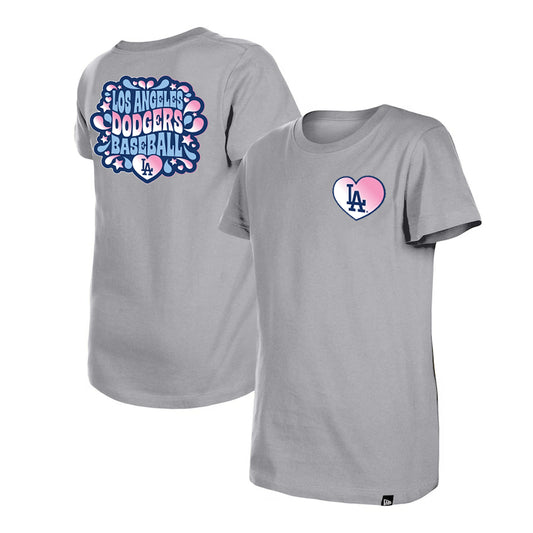 LOS ANGELES DODGERS GIRLS GROOVY BACK V-NECK T-SHIRT