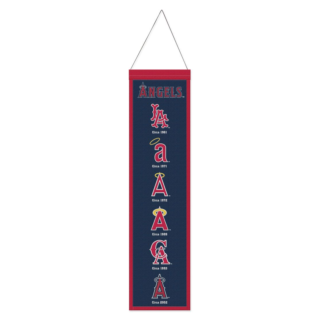 LOS ANGELES ANGELS 8" X 32" BANNER DE LANA EVOLUTION