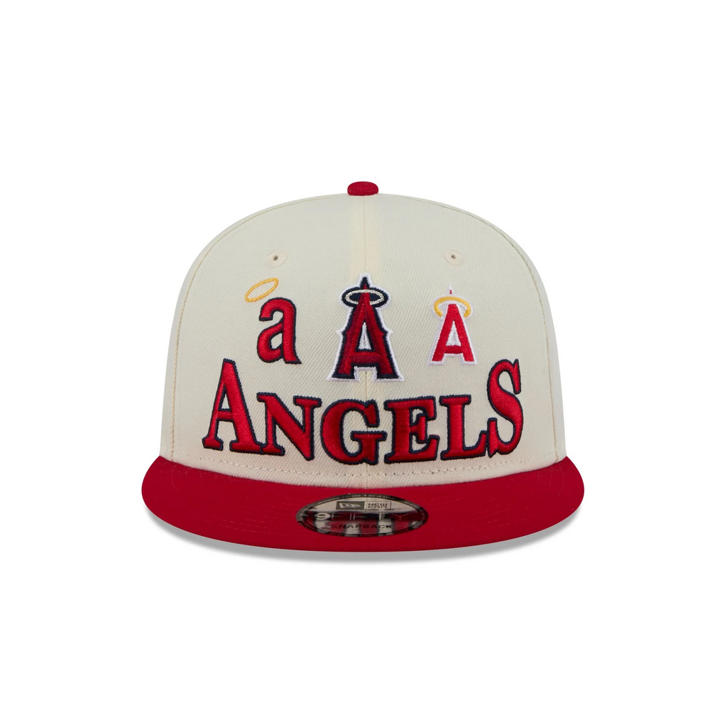 LOS ANGELES ANGELS ARCHIVE 9FIFTY SNAPBACK HAT - CHROME WHITE