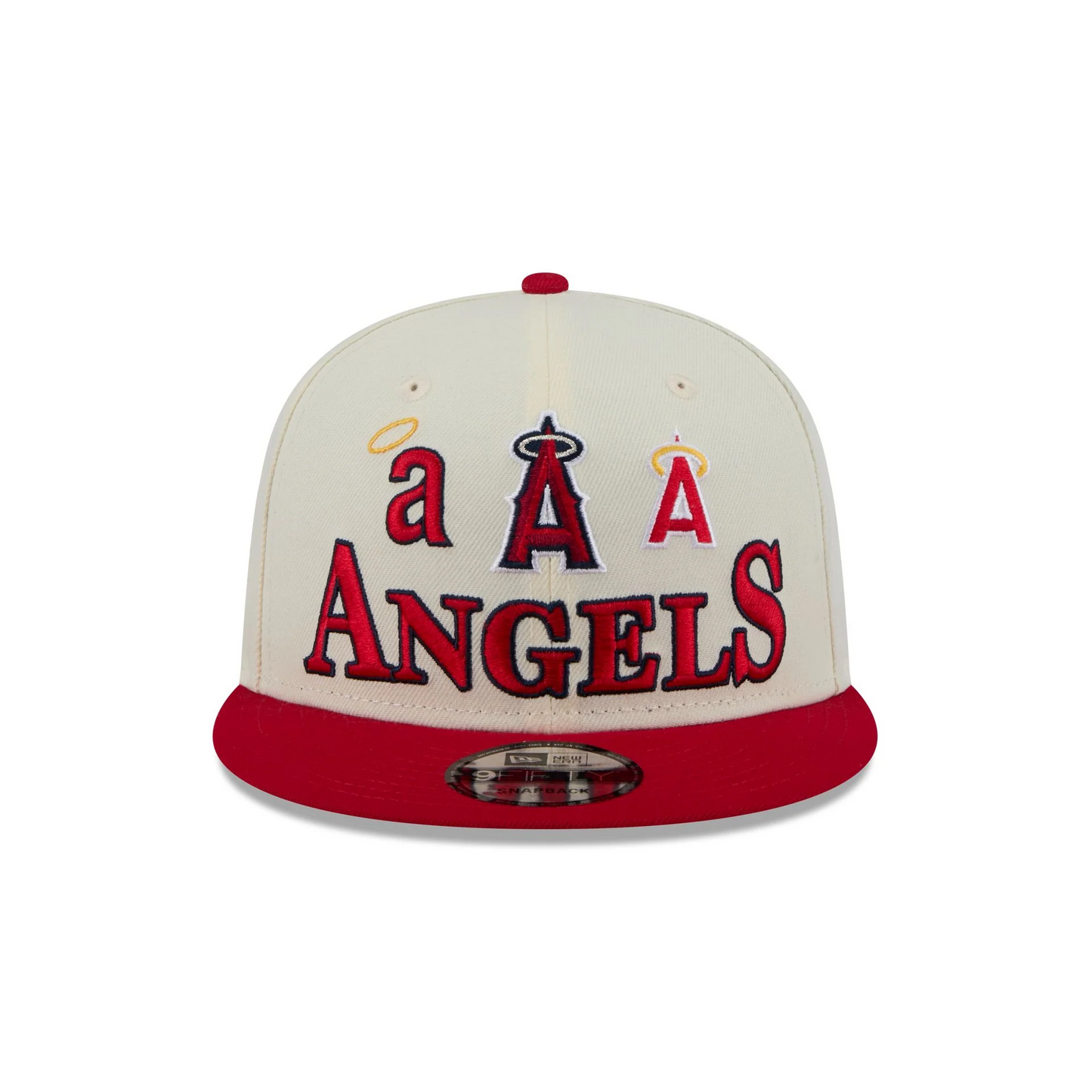 LOS ANGELES ANGELS ARCHIVE 9FIFTY SNAPBACK HAT - CHROME WHITE