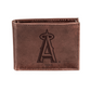 LOS ANGELES ANGELS BROWN BI-FOLD LEATHER WALLET
