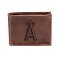 LOS ANGELES ANGELS BROWN BI-FOLD LEATHER WALLET