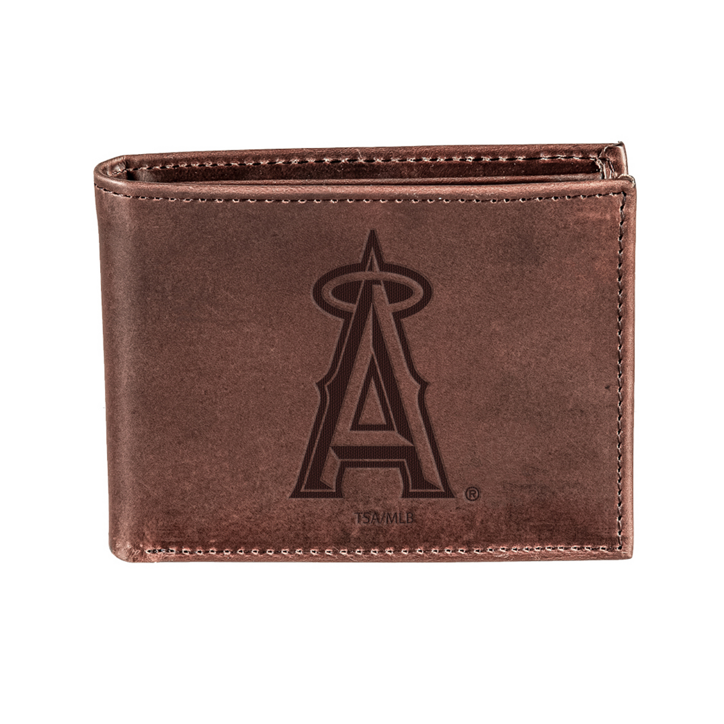 LOS ANGELES ANGELS BROWN BI-FOLD LEATHER WALLET