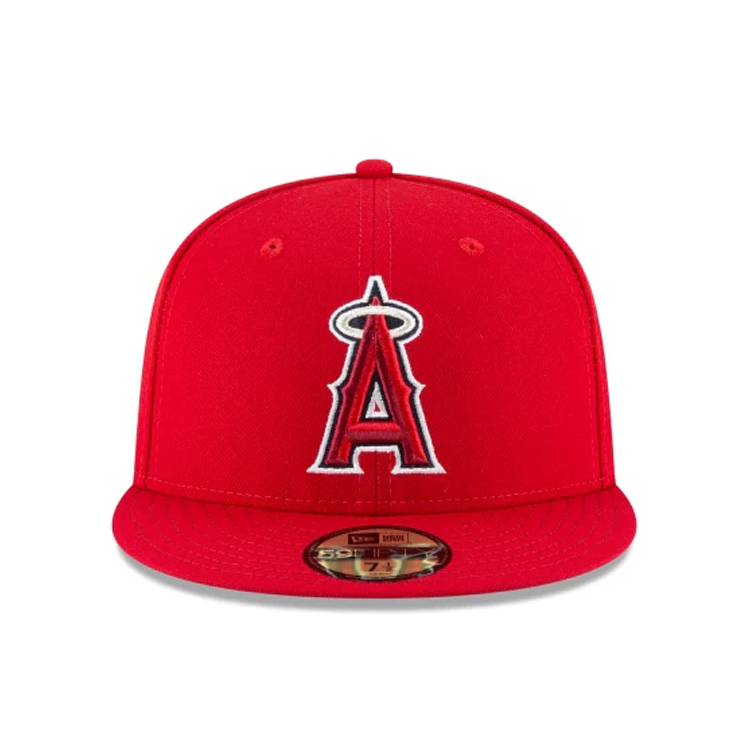 Gorra plana roja ajustada 59FIFTY Essential de Los Angeles Dodgers